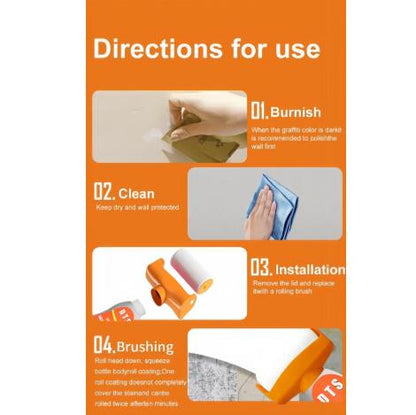 White Wall Renovation Paint Roller - Eco-Friendly, Upgraded for Interior Wall Repair & DIY Home Decor