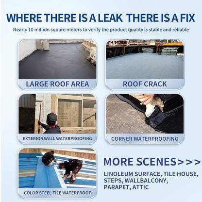 Permanent Waterproof Coating – Leakproof Seal for Roof, Floor, Bathroom & Walls – Weatherproof, Durable, Long-Lasting Protection
